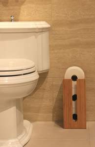 Porte-papier hygiénique en bambou parfait pour le rangement ou le rangement général de la salle de bain, un porte-papier hygiénique autoportant - Product Image 4