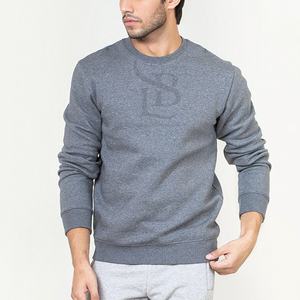 Men's O-Neck Winter Sweatshirt 100% Cotton <b>Thick</b> <b>Fleece</b> Heavyweight Design Customizable Embroidered Logo Solid Pattern XS Size - Product Image 3