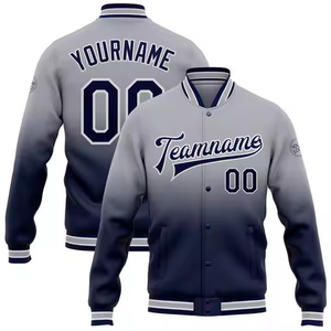 Drop Shoulder Embroidery Latterman Baseball Varsity Bomber Jacket for <b>Men</b> OEM 100% Wool Embroidery <b>Fleece</b> Jacket - Product Image 4