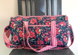 Sac de sport matelassé durable en coton imprimé de blocs de coton bleu azur fait à la main Voyage/Gym/Yoga Respectueux de l'environnement Grande capacité Tous les jours - Product Image 4