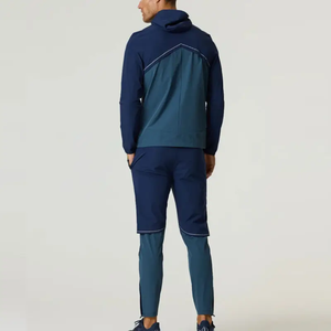 Chaqueta Cortavientos con Capucha de Invierno Personalizada de Fábrica, con Costuras Sólidas y Cremallera, Pantalones Holgados de Poliéster/Algodón, Traje Deportivo con Forro Polar - Product Image 2