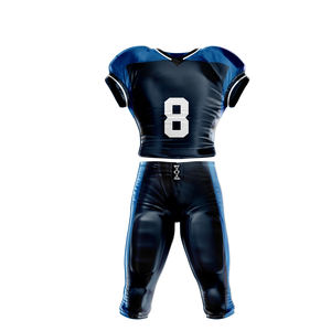 Ensembles d'uniformes de maillot de football américain unisexe personnalisés en gros grande taille respirant manches courtes imprimé de haute qualité pour adultes - Product Image 4