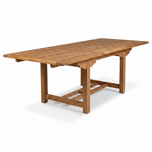 Nueva Mesa Extensible Rectangular Moderna y Minimalista de Madera de Teca Natural Grado C para Exteriores, Conjuntos de Muebles para Patios, Venta al Por Mayor - Product Image 1