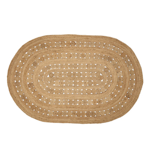 Premium Modern Jute Oval Rug Eco-Friendly Handmade Lightweight Non-Slip Natural Texture Fade-Resistant Finish Elegant Decor - Product Image 4