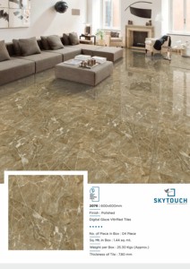 กระเบื้องพอร์ซเลนเคลือบชั้นยอดสำหรับห้องรับประทานอาหารหินอ่อนหินขนาด60x60 600x1200สีเบจจากอินเดีย - Product Image 6