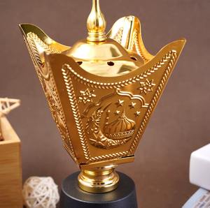 กระถางธูปโลหะอินเดียดีไซน์ทันสมัยสำหรับตกแต่งบ้านกลิ่นหอมแบบใช้งานได้ยาวนานเป็นมิตรกับสิ่งแวดล้อมพร้อมกลิ่นที่หอมระเหย - Product Image 6