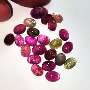 352 Uds turmalina múltiple Natural 5x3 6x4 7x5mm pera ovalada 4 5mm cabujón redondo 212 Cts lote Iroc ventas cabina de piedras preciosas sueltas US $146 - Product Image 5
