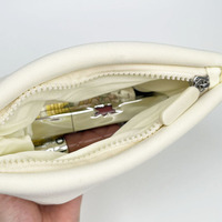 Sac de Cosmétiques Portable Matelassé et Gonflé, Logo Personnalisé, Étanche, Organisateur de Maquillage Gonflé, Pochette de Voyage pour Articles de Beauté, Fermeture Éclair