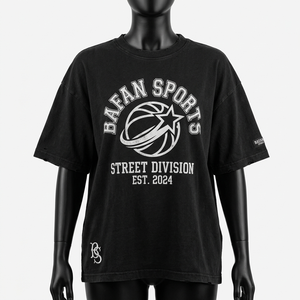 T-shirt en coton premium 240 GSM coupe ample pour homme noir, impression sérigraphique vintage surdimensionnée, t-shirts en coton surdimensionnés personnalisés pour femme - Product Image 3