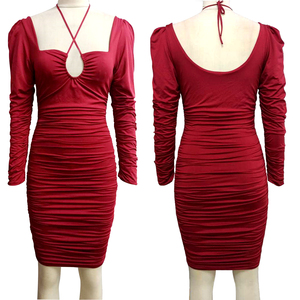 เดรสเข้ารูปแขนกุดคอวีลึกสำหรับผู้หญิงเดรสลำลองหรูหราสไตล์ยุโรปอเมริกันสำหรับฤดูร้อน2023 - Product Image 6