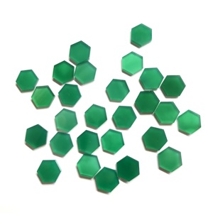 Gemas Vivaaz, Ónice Verde Natural Hexagonal Plano de 12 mm, Grado AAA, Cabujón, Piedras Preciosas Sueltas Certificadas por IGI para la Fabricación de Joyas - Product Image 2