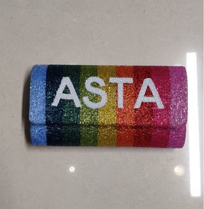 กระเป๋าคลัทช์ประดับลูกปัดมือสำหรับเจ้าสาวสีรุ้งแบบส่วนตัวกระเป๋าคลัทช์แม่เหล็กสแน็ปซาตินผ้ากำมะหยี่สไตล์แฟชั่นสำหรับผู้หญิง - Product Image 2