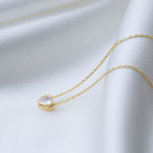 Colgante de Piedra de circón con forma de corazón para mujer, joyería de plata de ley 925 hecha a mano turca - Product Image 4