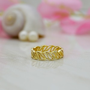 Filigrana vid boda banda oro hoja anillo Vintage Floral nuevo diseño naturaleza inspirado 925 anillo de plata mujeres joyería fina para mujeres - Product Image 2