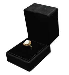 Joyero Rectangular con estampado de gamuza para anillos de boda Caja de embalaje elegante para el día de San Valentín - Product Image 3