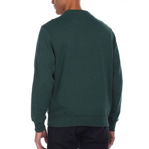 Sudadera con capucha de cuello redondo para hombre con patrón sólido personalizado con logotipo bordado de mezcla de algodón para invierno - Product Image 3