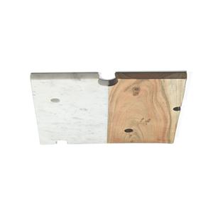 Tabla de Cortar de Mármol Blanco y Madera de Diseño Lujoso y Atractivo para Decoración de Cocina, Tabla de Cortar de Mármol y Madera para Rebanar al por Mayor - Product Image 3