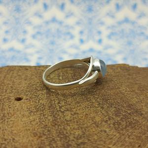 แหวนเงิน925ทำด้วยพลอยคาลซิโดนีเครื่องประดับแหวนเงิน925ทำด้วยมือสไตล์โบฮีเมียน - Product Image 4