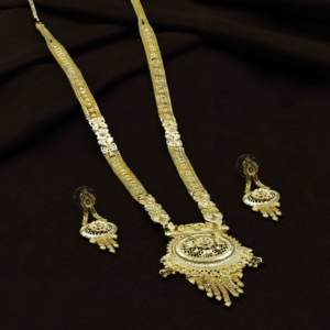 Vente en gros de colliers longs remplis d'or micro 14K 18K 24K, ensemble de bijoux de mode, ensemble de bijoux au design floral en laiton plaqué or - Product Image 1