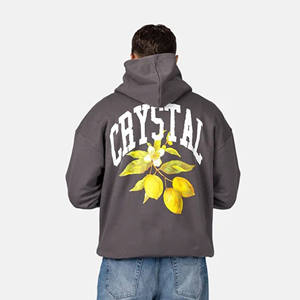 Sweat-shirt à capuche pour homme en coton 100% lourd, respirant, uni, surdimensionné, à capuche, impression sérigraphique, vente en gros - Product Image 1