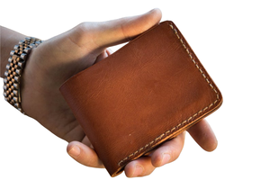 กระเป๋าสตางค์พับครึ่งหนังแท้สั้นลายม้าวินเทจทำด้วยมือ WML-0148ป้องกันการโจรกรรมที่ใส่บัตรกระเป๋าเงินเปิดปิดปรับแต่งได้ - Product Image 3