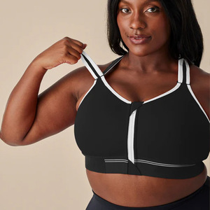 Sujetador deportivo corto personalizado de un hombro con técnica lavada correas ajustables talla XL algodón Yoga gimnasio Fitness talla grande amigable - Product Image 4