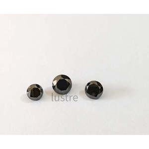 Diamant naturel noir en forme de rose double, taille rond, sel et poivre - Product Image 5
