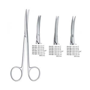 Ciseaux professionnels 7 pouces, ciseaux chirurgicaux incurvés T/C, ciseaux de dissection Metzenbaum, droits et incurvés par Surgiright Instrument - Product Image 5