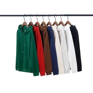 Sweat à capuche thermique épais de haute qualité, style vintage, en coton, coupe oversize, trois tons - Product Image 6