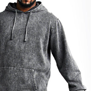 Acid Washed Reflect Printed Sweat Suits Custom 100% Cotton Terry <b>Oversized</b> tracksuit Men Flare Stacked <b>Sweatpants</b> and Hoodie Set - Product Image 6