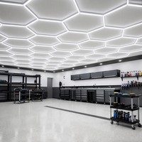 Luz LED Hexagonal de Aluminio con Estructura de Panal para Estanterías de Tiendas de Juguetes, 6000K, CRI 90