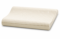 Oreiller de lit en mousse à mémoire de forme EVERGREENWEB, en latex, à l'aloe vera, orthopédique, ergonomique, antibactérien, soutien du cou, fabriqué en Italie, forme ondulée