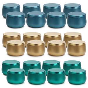 ขายส่งเทียนทองแดงกลมขนาดเล็กดีบุกพร้อมฝาปิดสําหรับงานแต่งงานบนโต๊ะในบ้านโคมไฟเทียนคริสต์มาส - Product Image 5