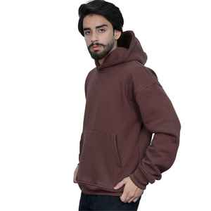 Stock local américain, sweat à capuche d'hiver marron pour homme, en coton molletonné, coupe classique, streetwear, expédition rapide, sans tarif, livraison rapide - Product Image 5