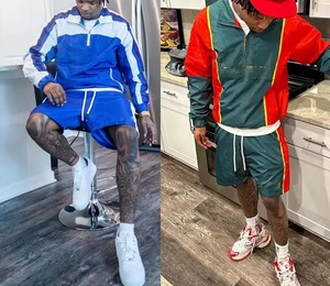 Traje estampado de patrón sólido de secado rápido de nailon para hombre con pantalones cortos Cool Weather Tallas grandes Ropa - Product Image 4