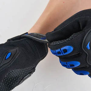 Best Quality Custom Logo Full <b>Finger</b> Men's Motorbike Gloves / Comfortable Fit Unique Design Motorbike Gloves - Product Image 4