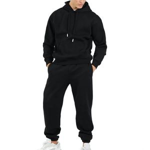 Ensembles de survêtements en coton 100% de haute qualité personnalisés OEM pour hommes, impression de logo personnalisée sur sérigraphie, sweats à capuche sportifs - Product Image 5