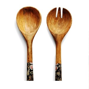 Accesorios de Cocina en Oferta, Juego de Servidores de Ensalada de Acacia, Ecológicos, Aptos para Lavavajillas, Utensilios para Ensalada, Hechos en India - Product Image 2