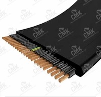 CMK Industrielles Flachkabel mit Gummiummantelung, GI-Leiter, Flexibles Kran-Hebekabel Giovenzana, Niederspannung 750V 16