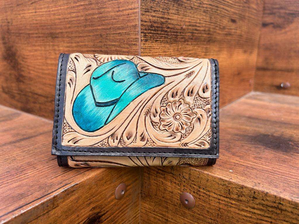 Brown With Turquoise Tooling