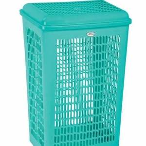 Panama Plastic <b>Laundry</b> <b>Basket</b> Durable Easy Home Organization Lightweight Portable Household Bathroom Storage - Product Image 5