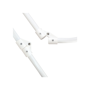 Bimini Top Elegance de 2 arcos para barcos y balsas, juntas de nailon blanco de 20 mm reforzadas con cubierta de barco duradera de fibra de vidrio - Product Image 2