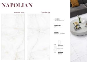 Carreaux en porcelaine émaillée antibactériens au design italien moderne, «glace napolienne» antidérapante pour villas, centres commerciaux, écoles et hôtels - Product Image 2