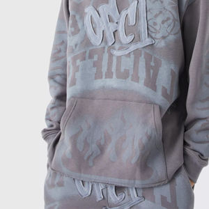 Sweat à capuche surdimensionné à capuche de haute qualité pour hommes Nouvelle arrivée Poids léger Impression de logo personnalisée Hiver - Product Image 4