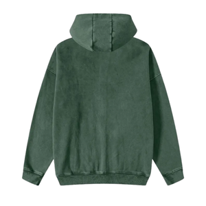 2026 WHOLESALE Dark <b>Green</b> Zip Up <b>Hoodie</b> Oversized Streetwear Unisex Heavyweight Cotton Zipper Hooded Jacket Loose ZIPPER <b>HOODIE</b> - Product Image 5