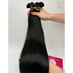 Extension de cheveux crus à pointe plate préliée au Vietnam SDD de couleur naturelle 24 pouces Extension de kératine au prix de gros - Product Image 5