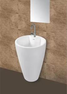 อ่างล้างหน้าแบบแท่นเซรามิกทรงกลมสี1st คลาสอ่างล้างจานลาวาโบเล็กหรูหราดีไซน์ดอกไม้ส่งออกจากอินเดีย - Product Image 3