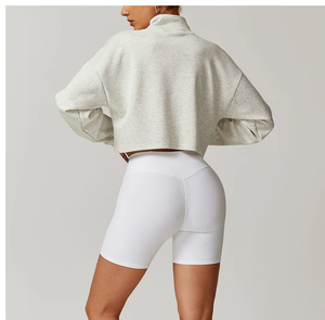 Conjunto de Yoga para Mujer Activa, Top Corto Sólido de Alta Calidad con Soporte y Pantalones Cortos de Cintura Alta con Tela Transpirable 100% Algodón 2026 - Product Image 4