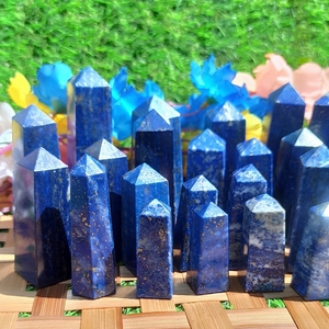 Baguette d'obélisque en Lapis-lazuli de guérison naturelle en gros, pierres précieuses en vrac fabriquées à la main pour la décoration intérieure, cadeaux de Noël, fabrication de bijoux - Product Image 3