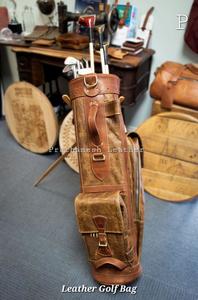 Sacs de golf en cuir de haute qualité sacs de support de voiturette de golf OEM de luxe sacs de golf en gros sacs de golf en cuir véritable PU produit tendance 2025 - Product Image 5